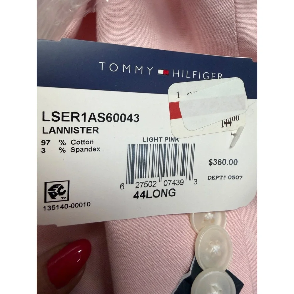 Tommy Hilfiger Flex Men's 44L Sport Coat Light Pink Modern Fit Blazer NWT $360